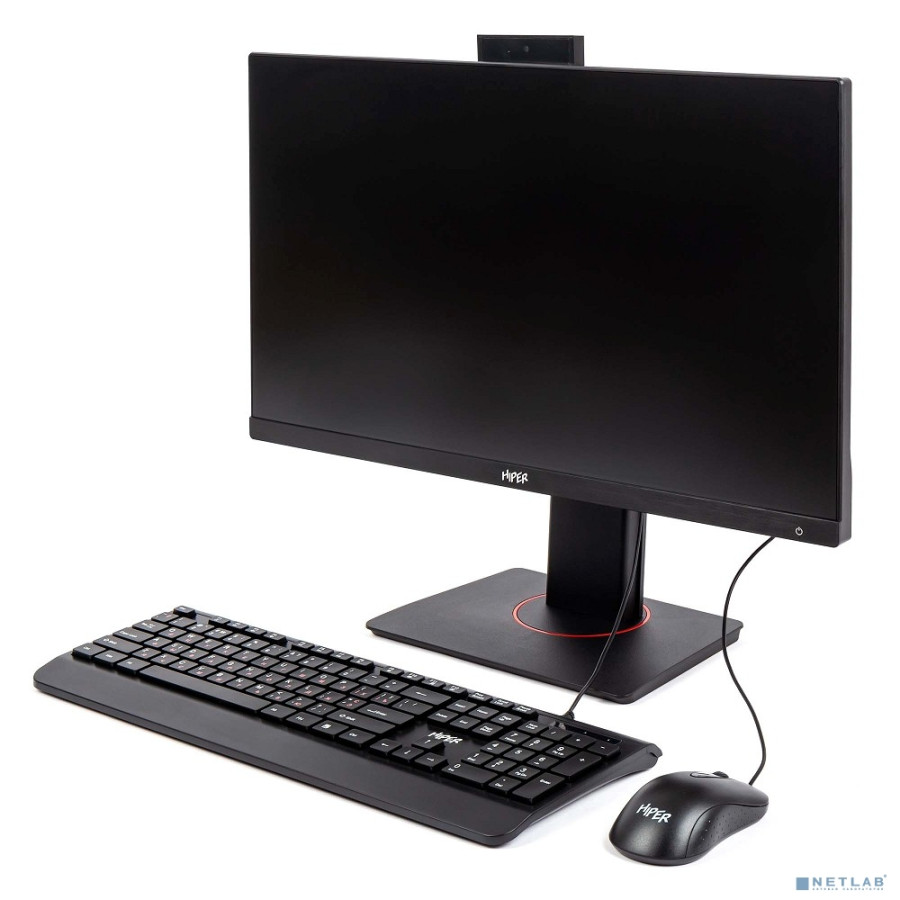 HIPER V6 (V6-i3141R16N5H6FBI6EPBMKWP) Black 23.8"{FHD i3-14100/16GB/512GB/W11Pro/kb/m}
