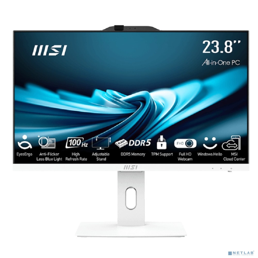 MSI Pro AP242P 14M-676XRU [9S6-AE0622-676] White 23.8" {FHD i3 14100/16Gb/ 512Gb SSD/ noOS/kb/m}